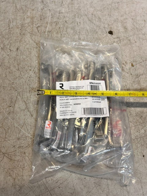 Bag Of 10 Richelleu Hardware BP863160195 Cabinet Pull Handles Brushed Nickel