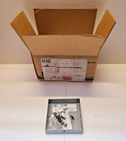 8 Qty. of Cooper B-Line Hinge Screw Cover Wireways End 4x4 | 44 HSE (8 Qty)
