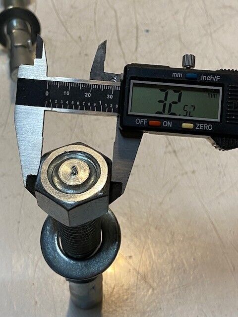 5 Quantity of Steel Anchor Bolts 6" Long 33mm Hex Nut 22mm Thread (6 Quantity)