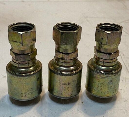 3 Quantity of Hydraulic Hose Fittings G25170-0808 | 17mm Female 32mm OD (3 Qty)