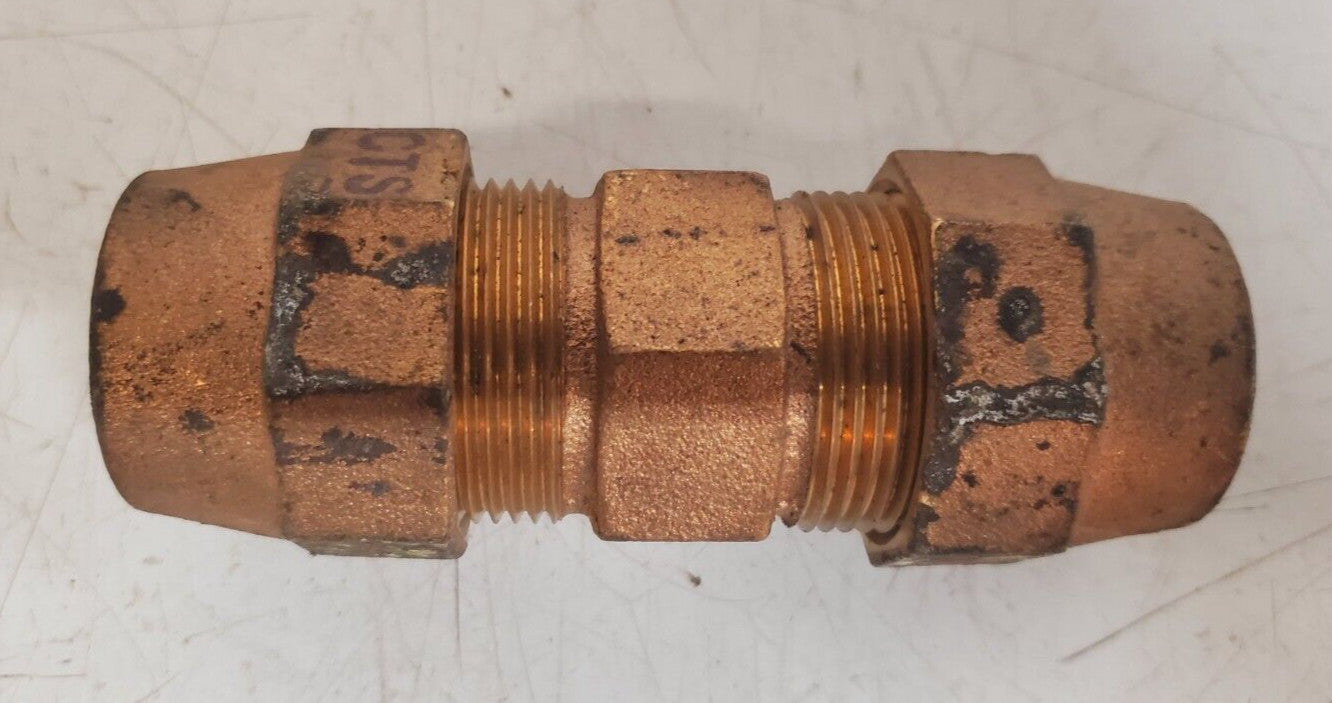 3 Quantity of Ford 1" Brass Compression Couplers Water Service Ranger (3 Qty)