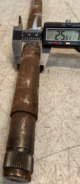 Metal Rear Axle Shaft 21-3/8In Heavy Equipment Industrial Drivetrain Unit