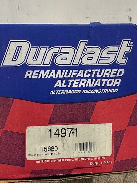 Duralast Remanufactured Alternator 14971, 15630