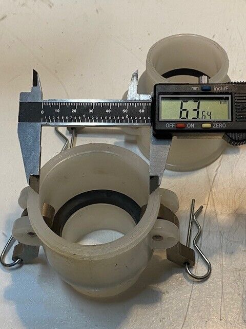 2 Quantity of Cam Lock Couplings 3-1/4" H 48mm Bore 59mm Thread 77mm OD (2 Qty)