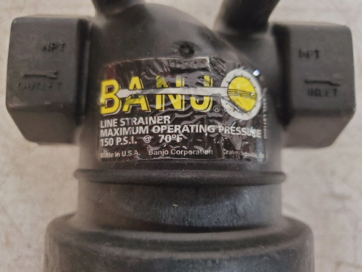 Banjo Manifold T-Line Strainer 12777 | 150PSI 70 Degree