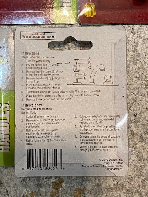 5 Quantity of Danco Universal Faucet 80654 Handle Adapters (5 Quantity)