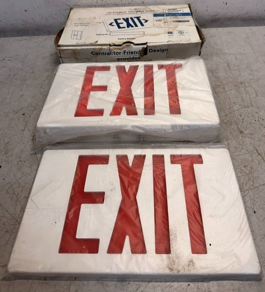 E-Conolight E-XP2RBW Exit Lighting Fixture Damp Location Rated Safety Sign