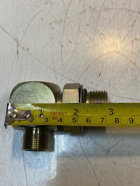 8 Quantity of 90 Degree Elbow Male x Male Hydraulic Adapters 27mm Thread (8 Qty)