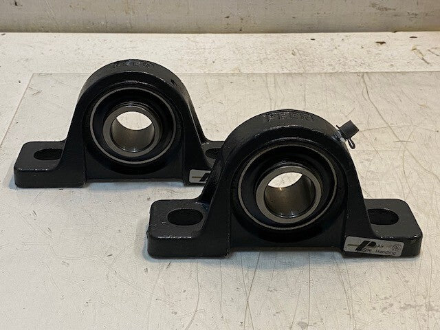 2 Quantity of Peer LP206 Flange Bearings w/ Insert Bearings HC206-18 (2 Qty)