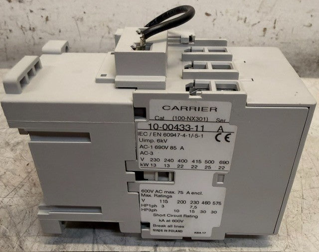 Carrier Transicold Definite Purpose Contactor Model 10-00433-11 Control Switch