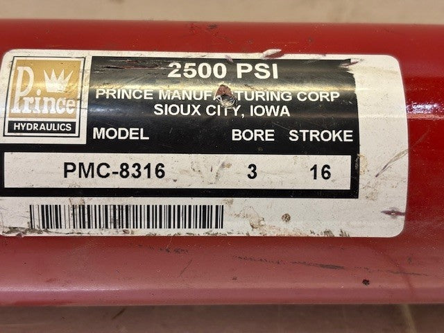 Prince Manufacturing Hydraulic Cylinder 3" Bore 16" Stroke 2500 PSI | PMC-8316