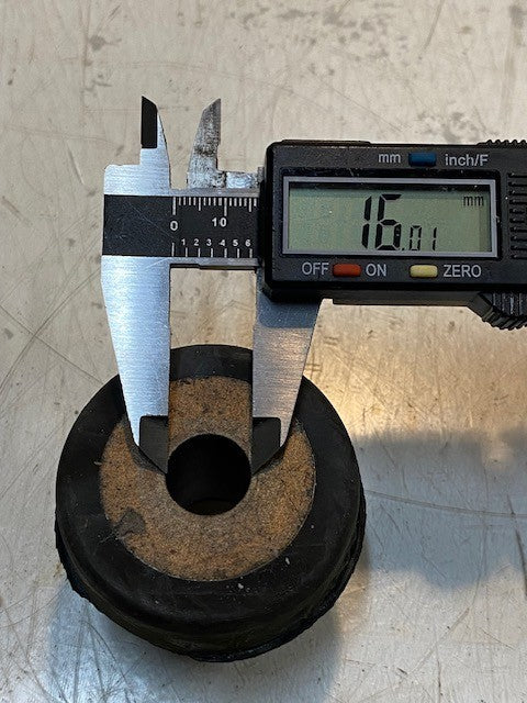 2 Quantity of Rubber Motor Mounts 2-1/8" Tall 2-3/16" Dia. 16mm Bore (2 Qty)