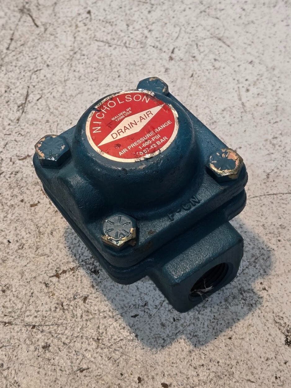 Nicholson F-CN Drain Air Trap 1-600 PSI | F-CLK | A105N