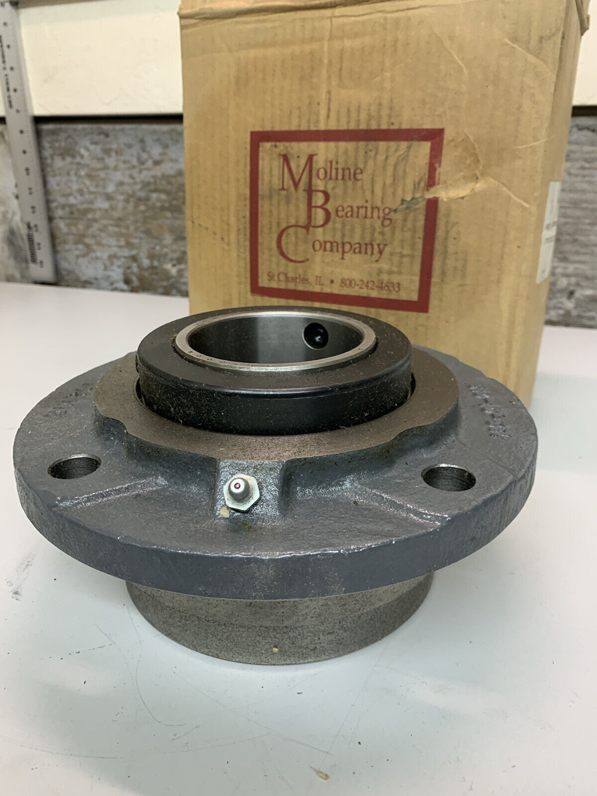 Moline Bearing 19331300 Type E Flange Tapered Roller Bearing, 3” Bore