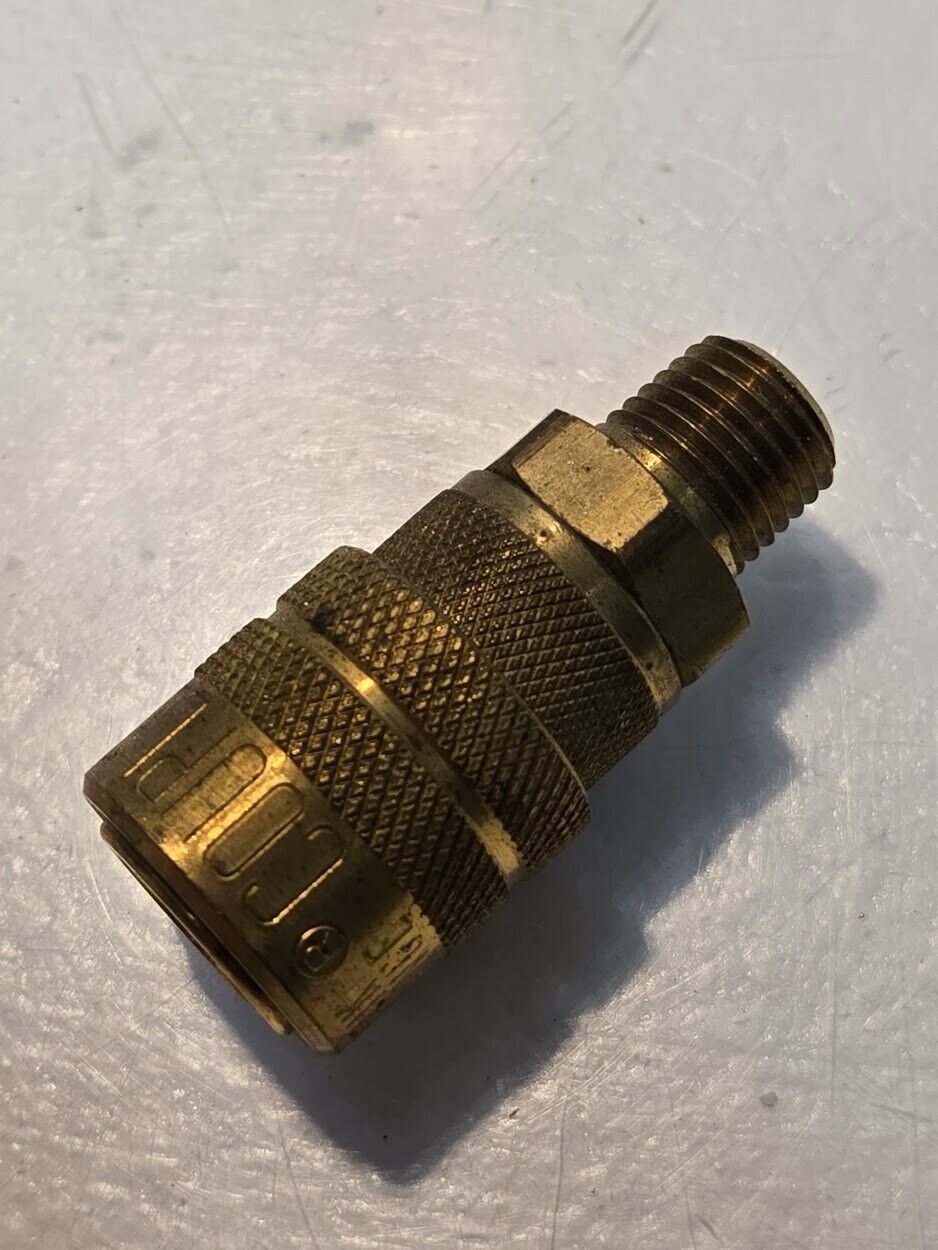 9 Quantity of 1/4" Milton Kwik Change M Style Couplings 1/4" MNPT Brass (9 Qty)