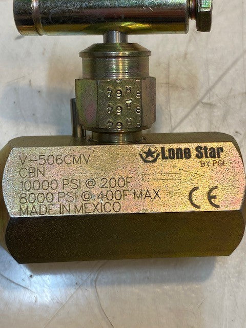 PGI Lone Star V-506CMV Needle Valve 10,000 PSI @ 200F | 8,000 PSI @ 400F