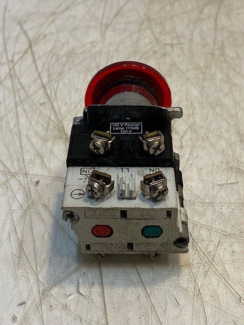 Eaton Cutler-Hammer Emergency Stop Push Button 120V Resistor Lamp 120MB C0805