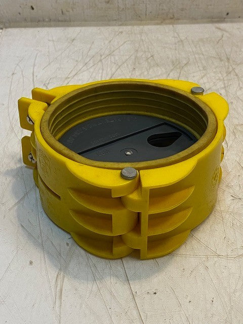 Inflow Plug 4" Coupling Pending Sewer Cap Yellow Polypropylene Patent#6,234,007