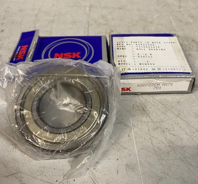 2 Quantity of NSK 6207ZZCM Roller Bearings 35x72x17mm (2 Quantity)