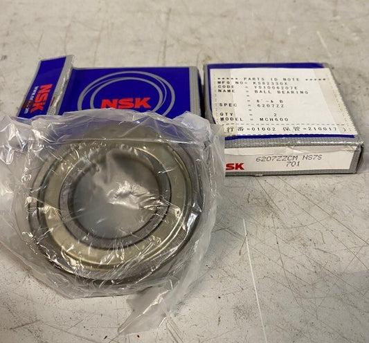 2 Quantity of NSK 6207ZZCM Roller Bearings 35x72x17mm (2 Quantity)
