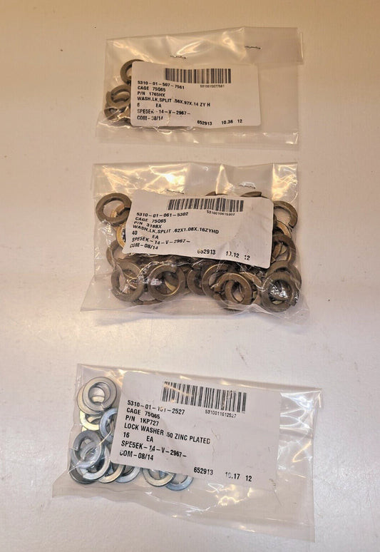 64 Qty. of Split Lock Washers 318BX | 1KP727 | 1765HX (64 Qty)