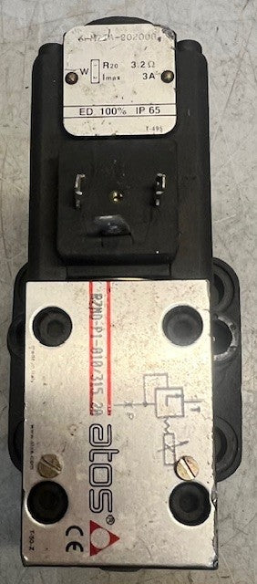 ATOS Hydraulic Pilot-Operated Pressure Relief Valve RZM0-P1-010/315-20