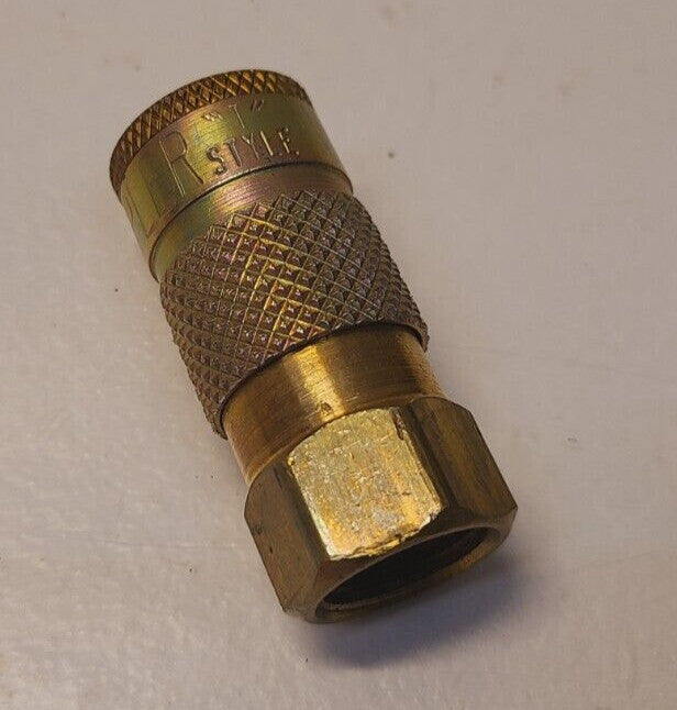 5 Qty. of Milton Kwik Change "T" Style Couplings 3/8" MNPT Brass (5 Qty)
