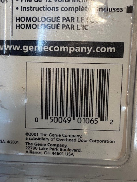 GENIE Intellicode Remote #GIT-2BL Garage Door Remote 2 Button