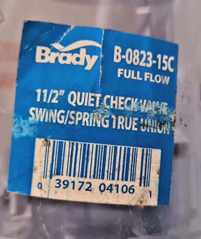 2 Quantity of Brady Quiet Check Valves B-0823-15C | 1-1/2" (2 Qty)