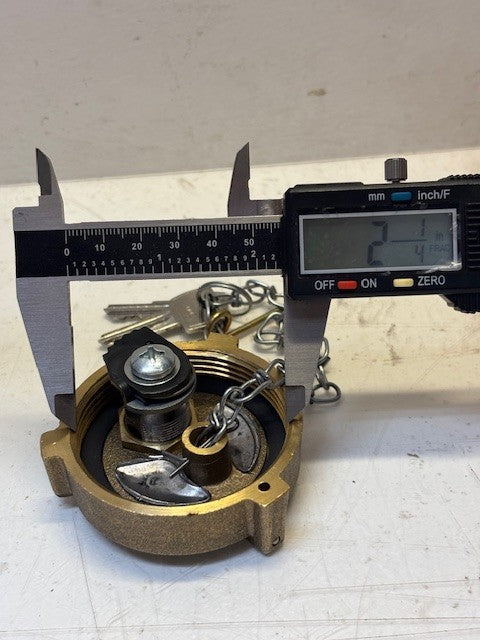 Heavy Duty Tethered Locking Fuel Tank Cap with Keys