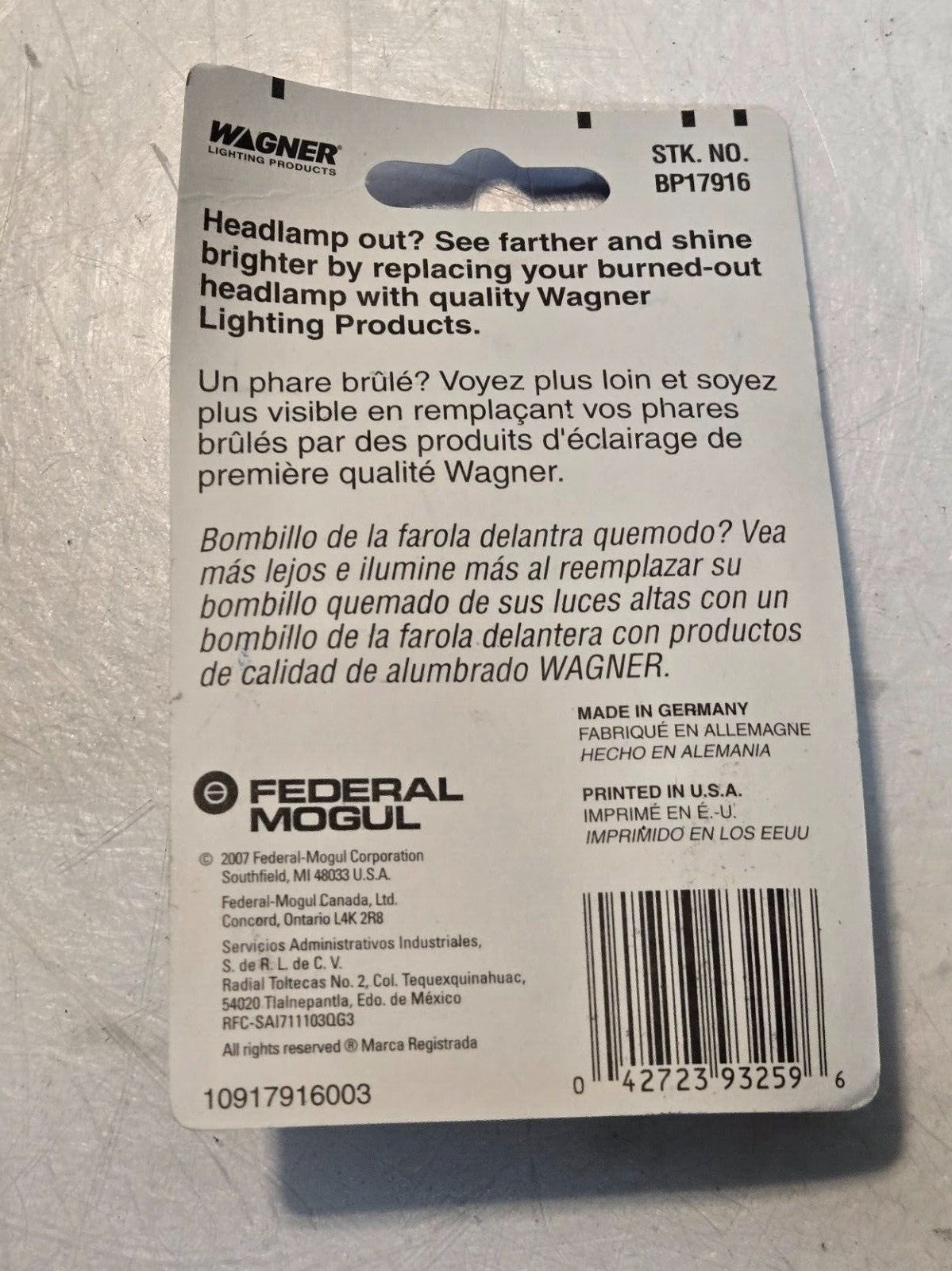 10 Quantity of Wagner BP17916 Multi-Purpose Light Bulbs 04273932596 (10 Qty)