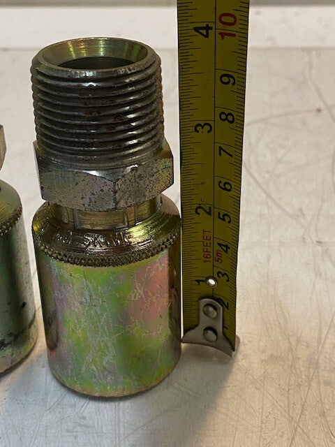 2 Quantity of Hydraulic Male Crimp Hose Fittings 43C12U | 43C12J | 911 (2 Qty)