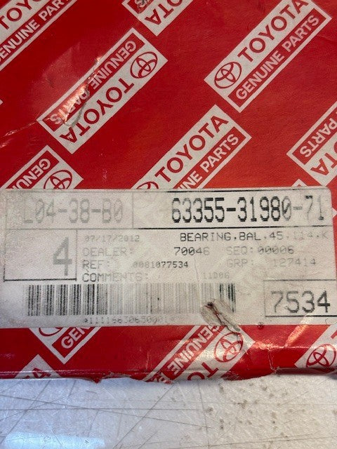 OEM Toyota Koyo Mast Bearing for Forklift | 63355-31980-71 | 6309RK-1