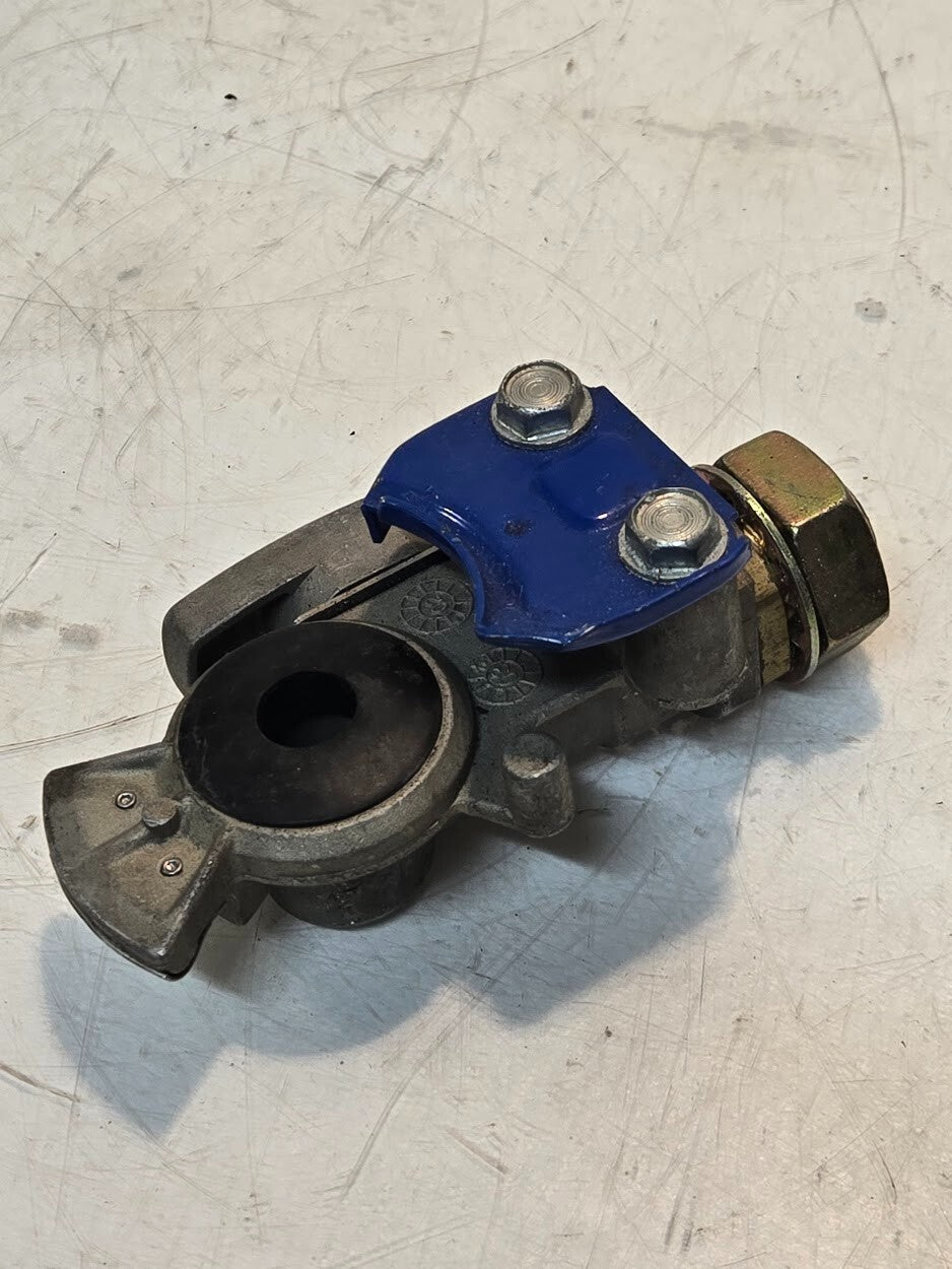 Service Blue Glandhand with Quarter Turn Shutoff Valve | 1/2" FPT | 37mm Hex Nut