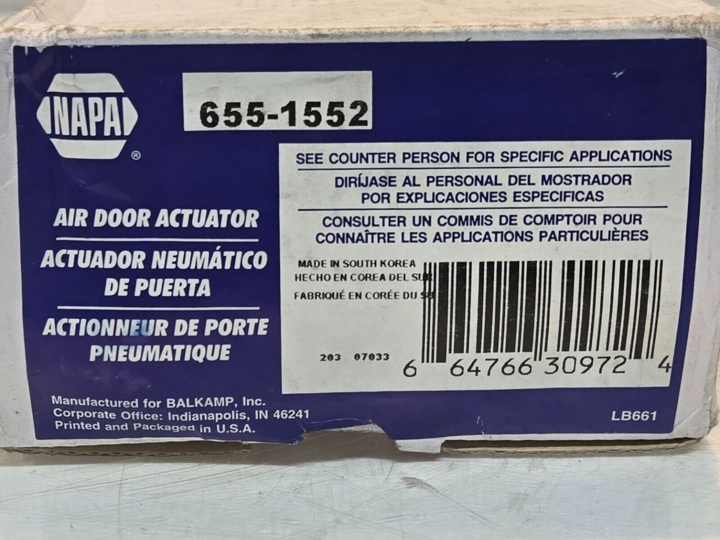 NAPA Air Door Actuator 655-1552 | 203-07033 | 664766309724 | 604-203 | 6L18