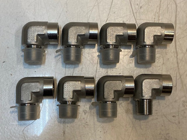 8 Qty of 90 Degree Elbow Female x Male Pipe Fittings 21mm Thread 18mm ID (8 Qty)