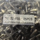 50 Quantity of Suncor Stainless S0122-FS07 1/4" Wire Clips (50 Quantity)