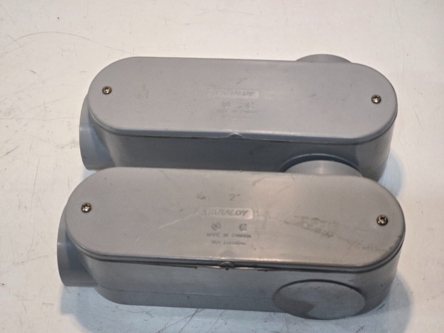 2 Quantity of Kraloy LR20 2" Conduit Access Fittings 10.5"x4.25"x3.75" (2 Qty)