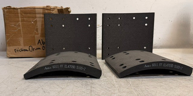 Set Of 4 Abex EL4709D-5165-2 Friction Drum Brake Shoe Lining Heavy Duty
