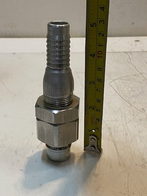 Male Flare Bulkhead Fitting SVHN-12 | 5" L 38mm OD 20mm Male End 19mm Female End
