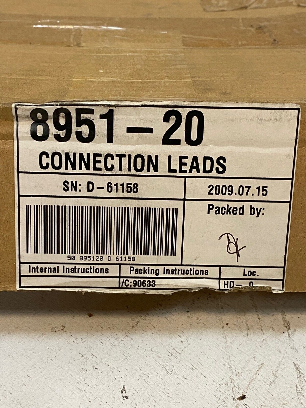 8 Quantity of CAT Blue Connection Leads 40" L, 8951-20, D-61158 (8 Qty)