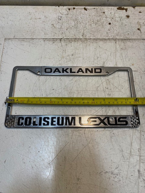 Oakland Coliseum Lexus License Plate Frame 12" Long 6-1/4" Wide