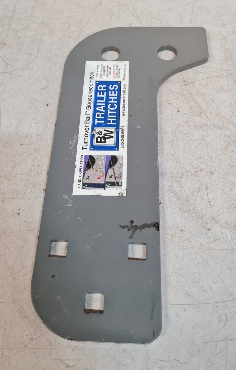 B&W Trailer Hitches Mount Plate for Turnover Ball Gooseneck Hitch 5,016,898