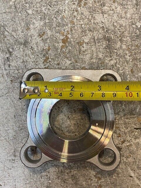 CF8M Forged Flange Pipe Adapter 56mm Bore 76mm Oct OD 15mm Bolt Holes