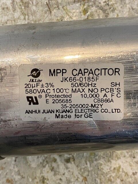 6 Quantity of JK Lite MPP Capacitors JK66-0185F 50/60Hz (6 Quantity)