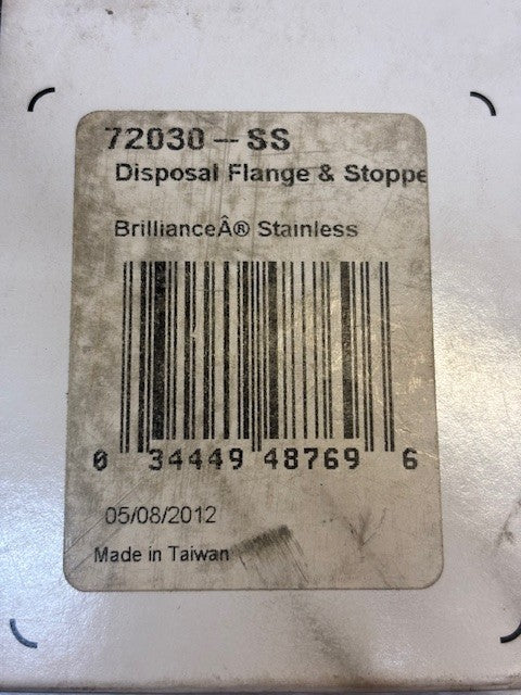 Kitchen Disposal and Flange Stopper Stainless Steel | 72030-SS