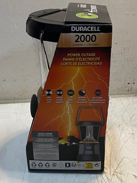 Duracell 2000 Lumens Tri-Power Rechargeable Lanter 1654528 w/ Box