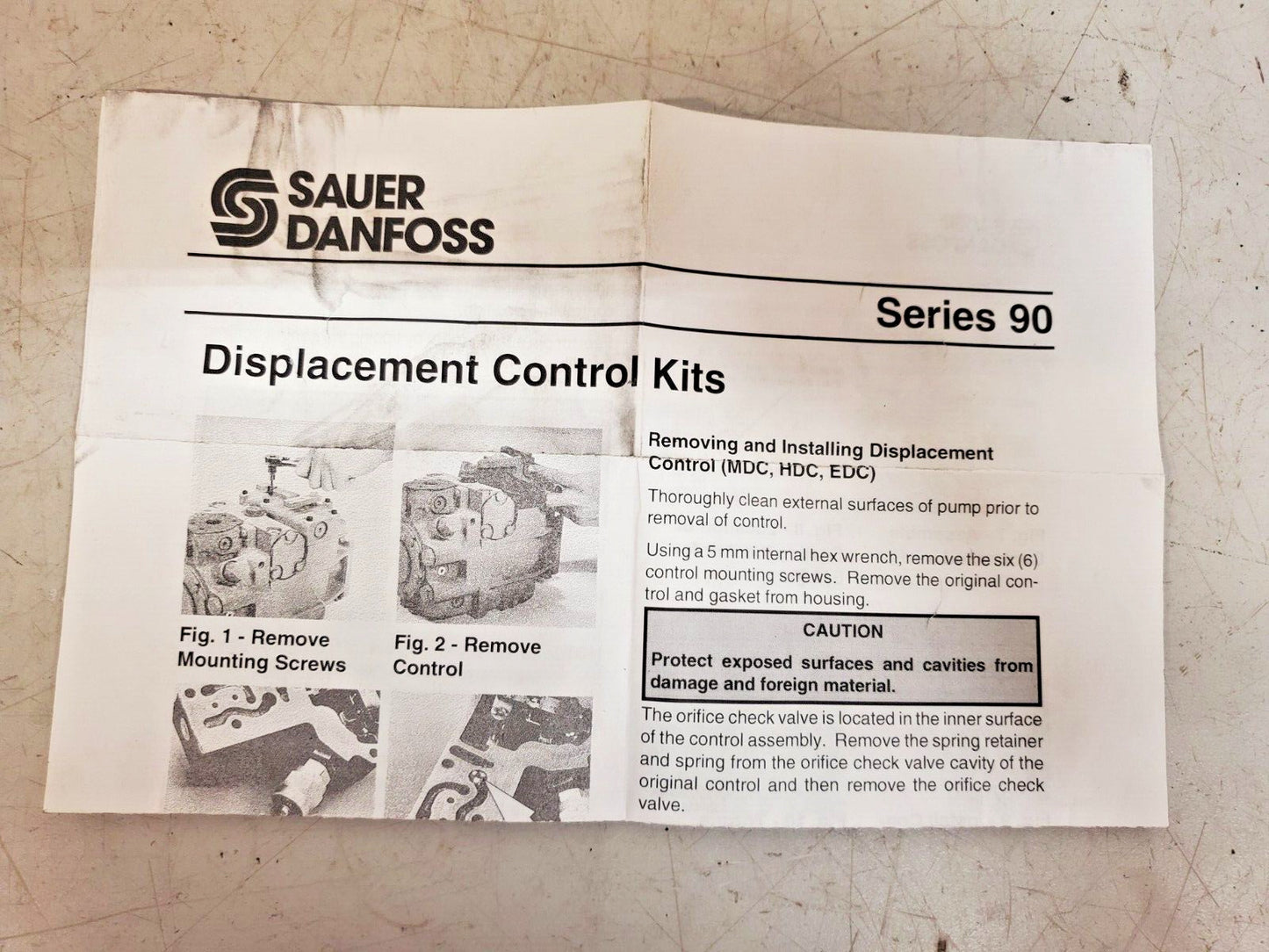 Sauer Danfoss Series 90 Displacement Control Kit BLN-10031