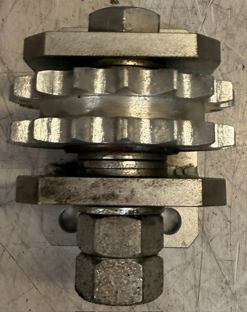 Dual Sprocket Idler Bracket Assembly With Base-Mounted Clevis Block