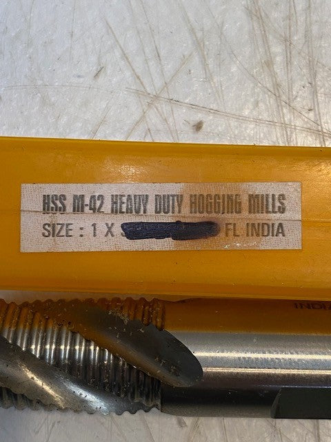 HSS M-42 1" Heavy Duty Roughing End Mill Hogging Cutter
